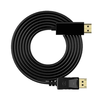 

1.8M / 6FT Display Port Displayport Male DP to HDMI Male Gold Plated Cable Adapter Converter 1080P for PC Laptop HD Projector