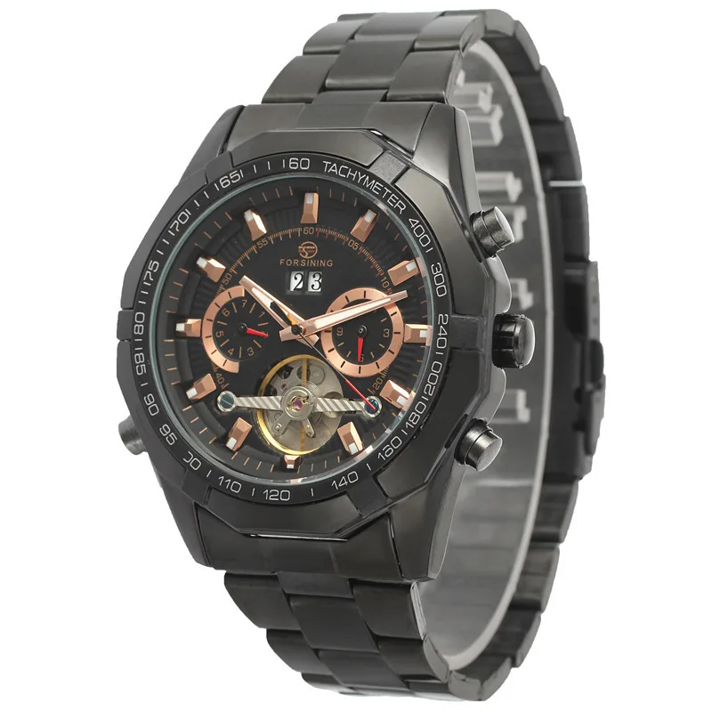 

Hot Selling forsining Fashion Casual Large Dial Tourbillon Fully Automatic Mechanical Wrist Watch