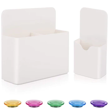 

netic Dry Erase Marker Holder,2 Pack net Pen Pencil Cup Storage Holders Organizer for Whiteboard Desk Office