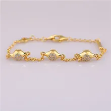 925 стерлингового серебра Браслет Белый Циркон CZ регулируемый браслет золотой любви pod браслет подарок на день рождения