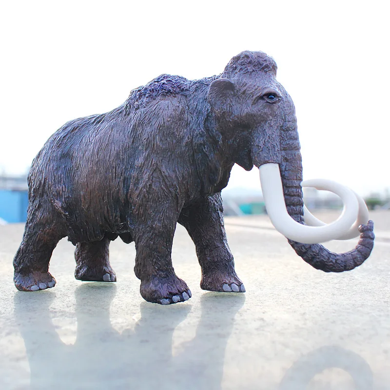 Крестообразная модель диких животных длинношерстный слон Mammut модель Пластиковые Твердые статические детские игрушки украшения подарок