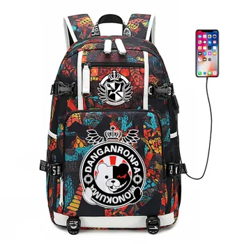 

Dangan Ronpa Danganronpa Monokuma Backpack Student School Shoulder Bag Satchel Laptop Rucksack Knapsack Teenager Travel Mochila