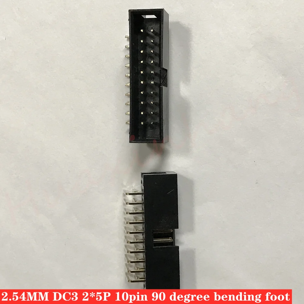 20 шт. шаг 2,54 мм 2x10Pin DC3 20Pin 90 градусов Мужской щит PCB IDC разъем коробки