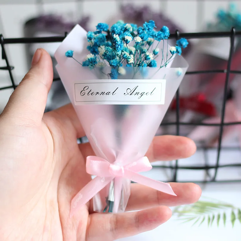 1 Bunch of Mini Gypsophila Bouquet Dried Flowers Wedding Home Decoration Gift Packaging Full Star