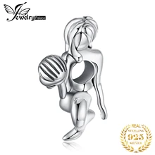 JewelryPalace 925 Sterling Silver Mermaid Sculpture Charm Beads Plain silver vintage mermaid holding shell beaded Girl gift
