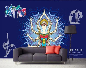 

beibehang behang Free Shipping Large Painting Nostalgic Creative Yoga Gym Gym Tooling Background Wall 3D Bedroom Wallpaper Mural