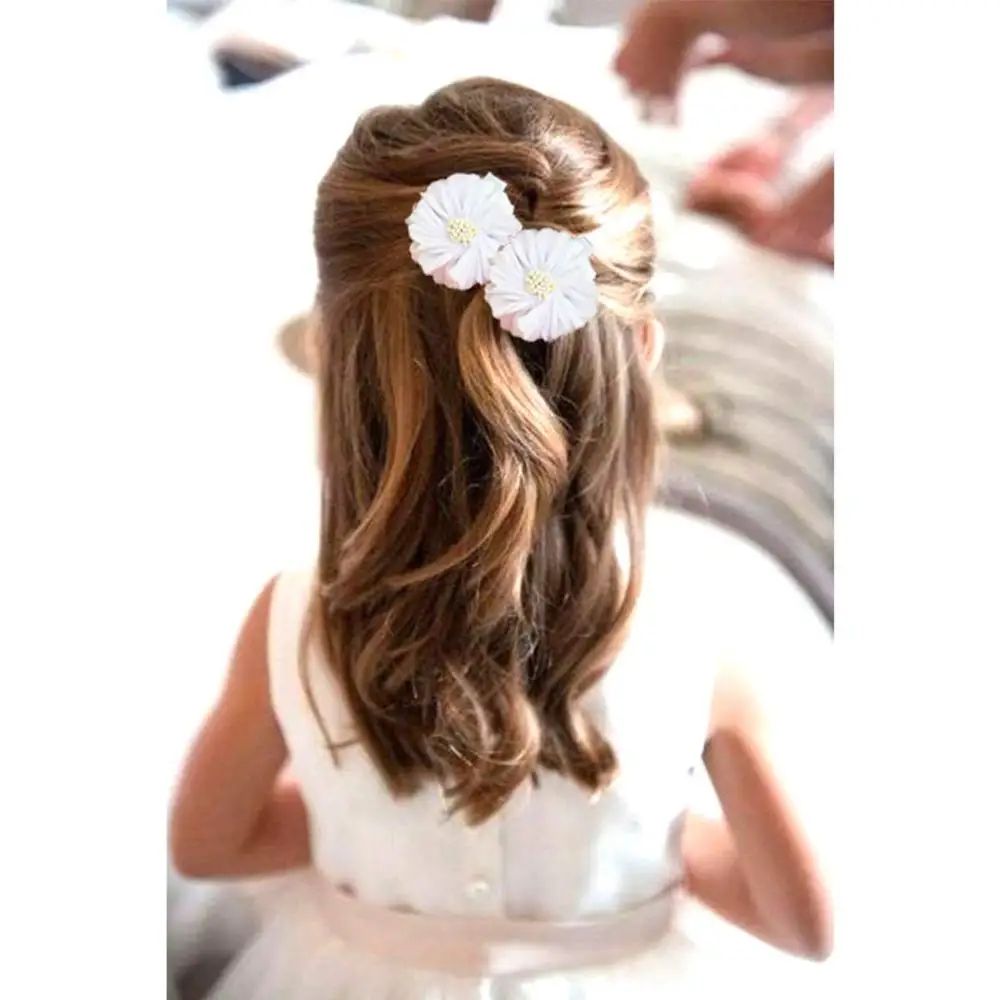 24Pcs 2Inch Baby Girl Peony Flower Hair Bows Fully Lined Hair Clips Hair Accessories For Baby Girls Toddlers Kids Infants(Multi