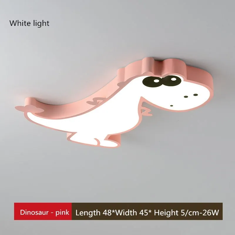 White light A Светодиодный потолочный светильник с рисунком динозавра из мультфильма для детской комнаты с пультом дистанционного управления для детского сада Украшение для классной комнаты детский потолочный светильник s - Цвет корпуса: White light A