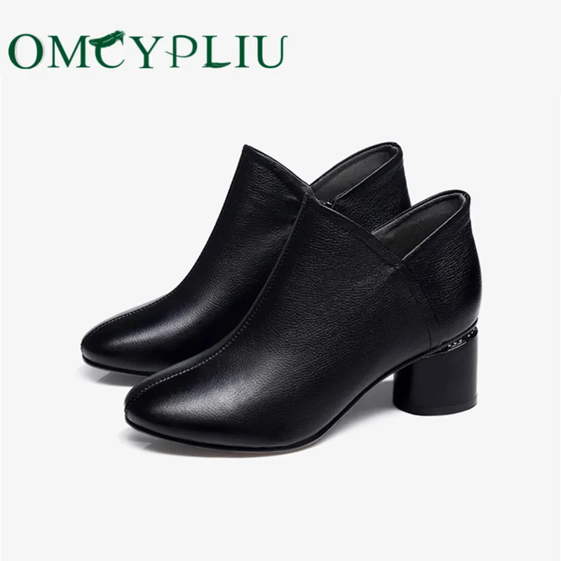 

Ankle Boots Women 2019 Winter Booties Designer Fashion Woman Plus size Ladies Shoes High heels Boot Female Shoe Botines Mujer