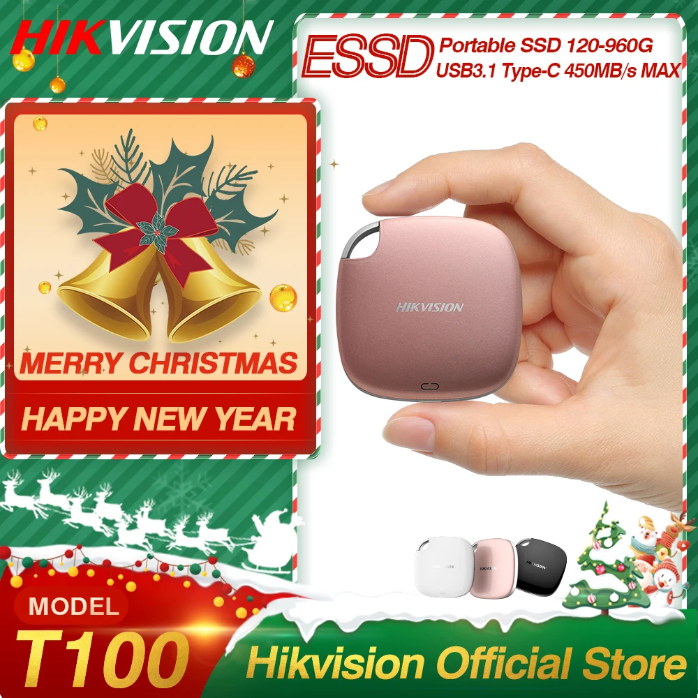 Hikvision HikStorage портативный SSD 120 ГБ 240 внешний 960 диск 480 USB3.1 Type C твердотельный 3 цвета SSD|Внешние SSD| |