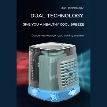 

Mini Portable Spray Air Conditioner USB Chargeable Conditioning Humidifier Purifier Personal Desktop Air Cooler Fan