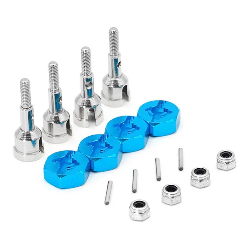 Wheel Conversion Set Axle &amp 12Mm Hex Dive Hub Turn 1/10 on Road for WLtoys 1/18 A959 A969 A979 A959B A969-B RC Car Upgrade Parts | Игрушки