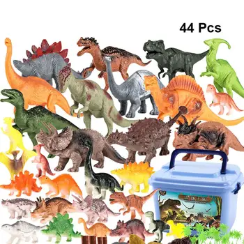

44pcs Simulation Large Dinosaur Model Small Animal Dinosaur Egg Tyrannosaurus Boy Child Toys (Random Pattern)