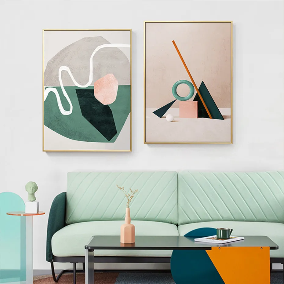 Abstract-Geometric-Line-Green-Modern-Canvas-Paintings-Wall-Art-Prints-Posters-Pictures-for-Living-Room-Office (2)