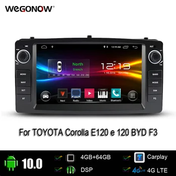 

DSP Carplay Android10.0 4G 64G Car DVD Player GPS Map WIFI Bluetooth RDS Radio TPMS carplay For TOYOTA Corolla E120 e 120 BYD F3