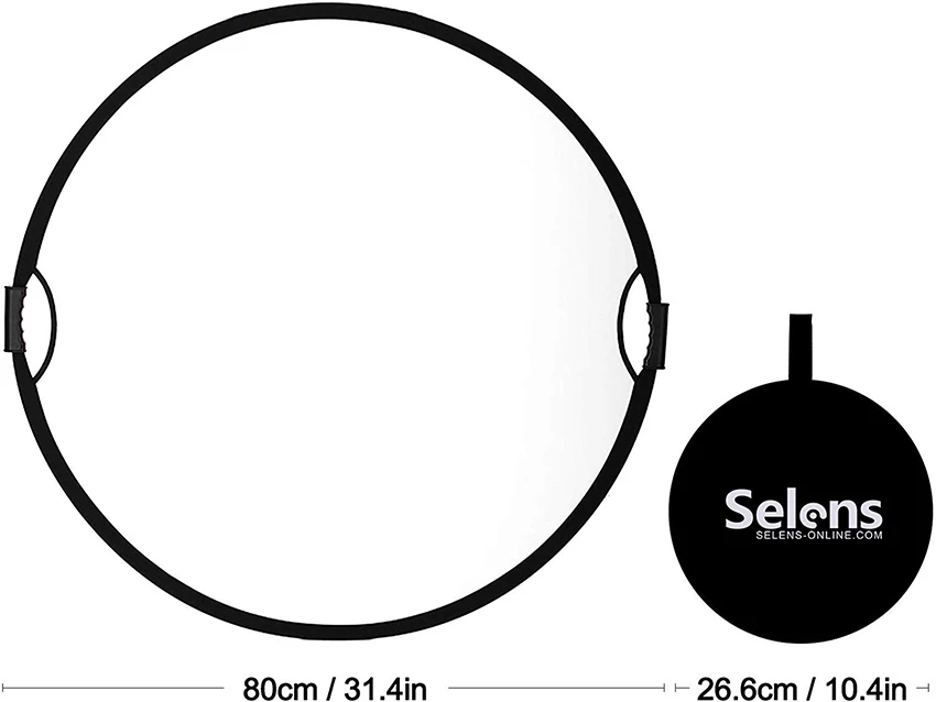 Selens 3" /80 см 5 в 1 круглый Отражатель Диффузор комплект портативный мульти камеры осветительное оборудование с чехол для переноски для фотографии