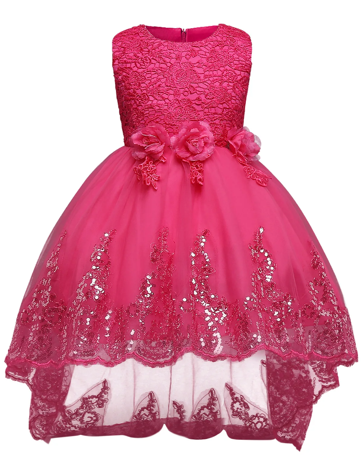 Международная торговля; детская рубашка; летнее кружевное детское платье с цветочным рисунком; платье принцессы; платье со шлейфом; свадебное платье для девочек
