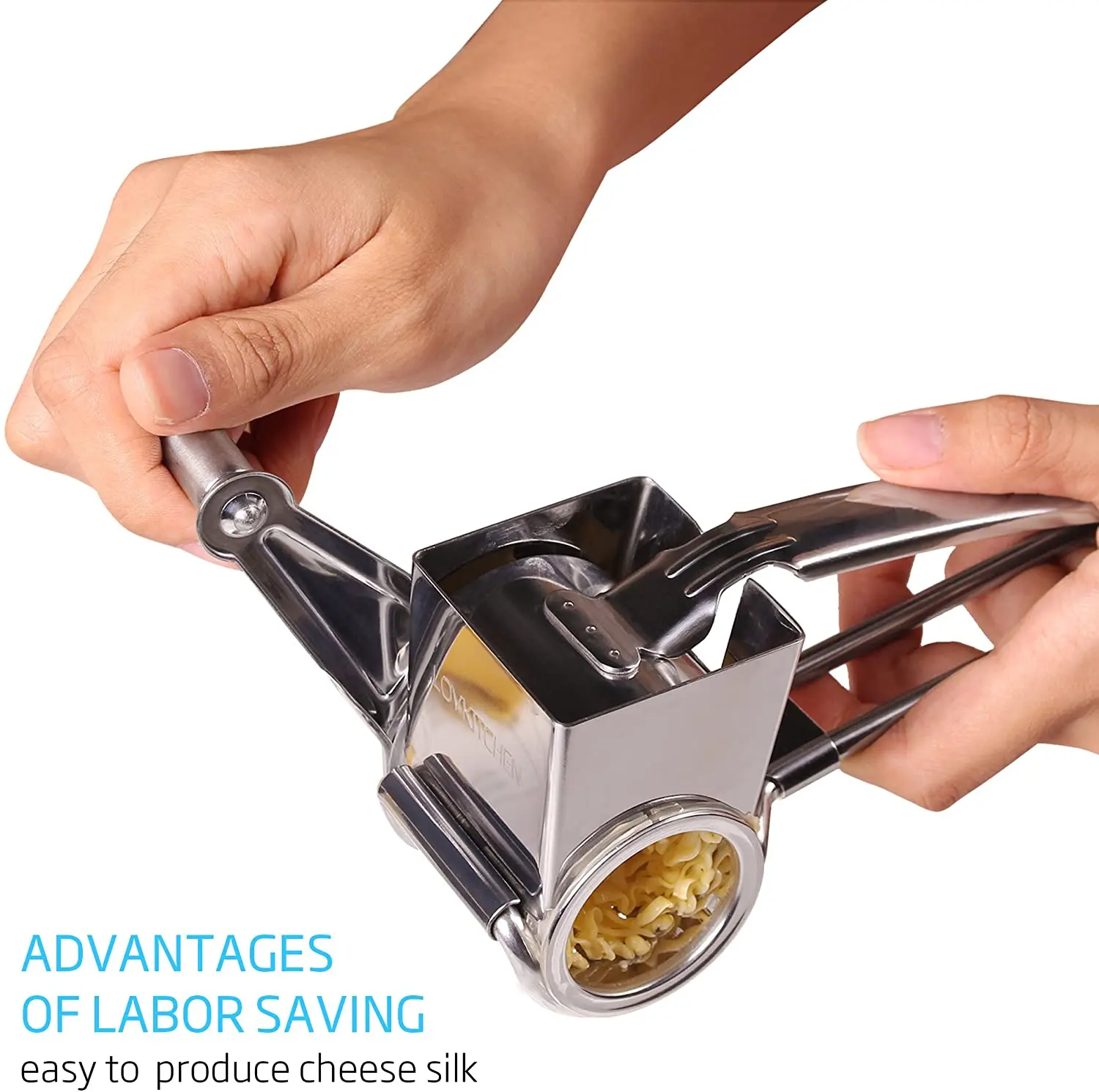 Manual Vegetable Fruit Mandoline Slicer Cheese Grater with 3Blades Fruit Cutter Nut Shredder Rotary Drum Chopper Kitchen Cozinha