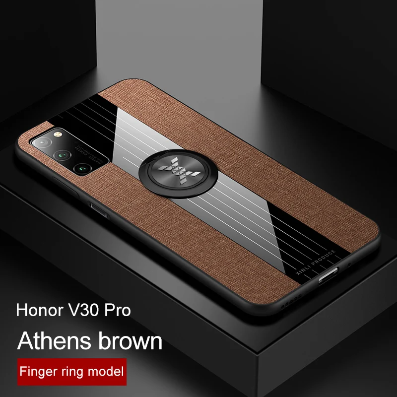 Чехол для телефона huawei Honor V30 Pro чехол магнитное кольцо держатель ткань мягкая