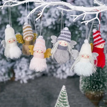 

ZOCDOU 1Piece Creative Cute Plush Angel Girl Pendant Mini Wool Doll Pendant Small Statue Figurine Crafts Ornament DIY Miniatures