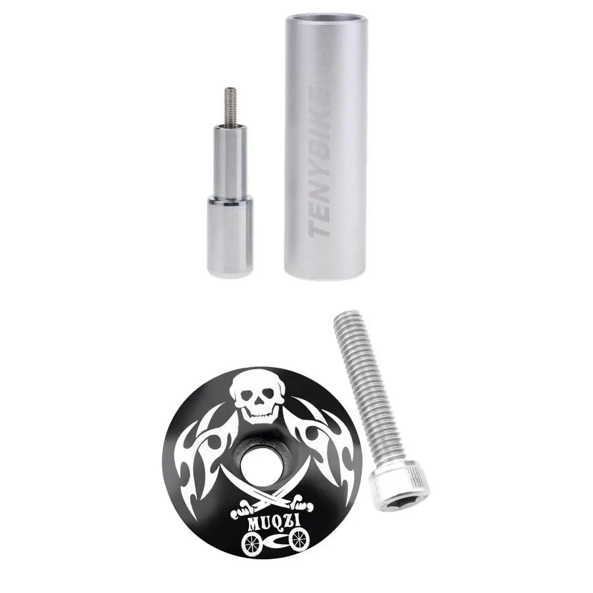 Bike Fork Installer Headset Star Nut Driver& Stem Top Cap Black