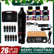 Профессиональный набор для татуировок, тату-машины, набор ручек, чернила, блок питания, ручки, инструменты для боди-арта, тату, Перманентный макияж, тату-ручка, набор