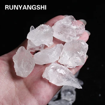 

AAAA+ 50g Natural Mineral White Quartz Crystal Stone Rock Chips Specimen Healing collection natural crystal fish tank stone
