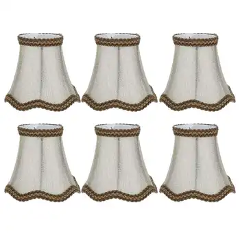 

Tree Ornaments Christmas Decoratio pendant 6Pcs Desktop Table Cover Fabric Lampshade Accessory for E14 Chandelier