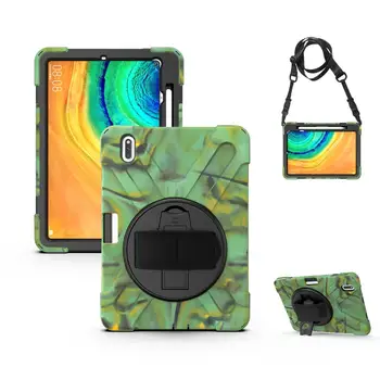 

For Huawei MatePad Pro 5G 10.8" 2020 / MatePad Pro 10.8" 2019 Tablet Kids Safe Shockproof Heavy Duty Silicone PC Kickstand Case