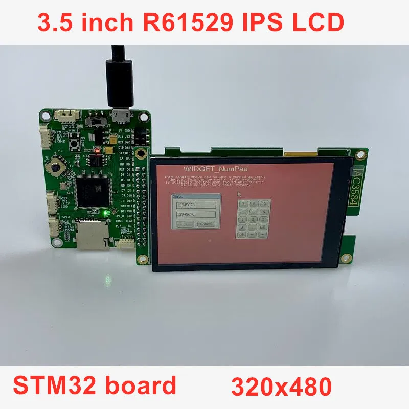 3 5 дюймовый IPS R61529 ЖК дисплей полный обзор 480320 45 pin поддержка STM32 резистивный