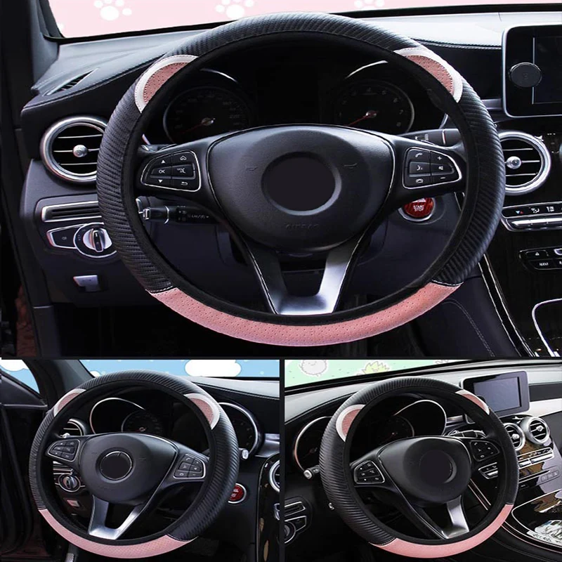 Skidproof Leather Hot For Opel Insigina Vectra Toyota Corolla RAV4 Avensis CHR Nissan Juke Tiida Suzuki Car Steering Wheel Cover