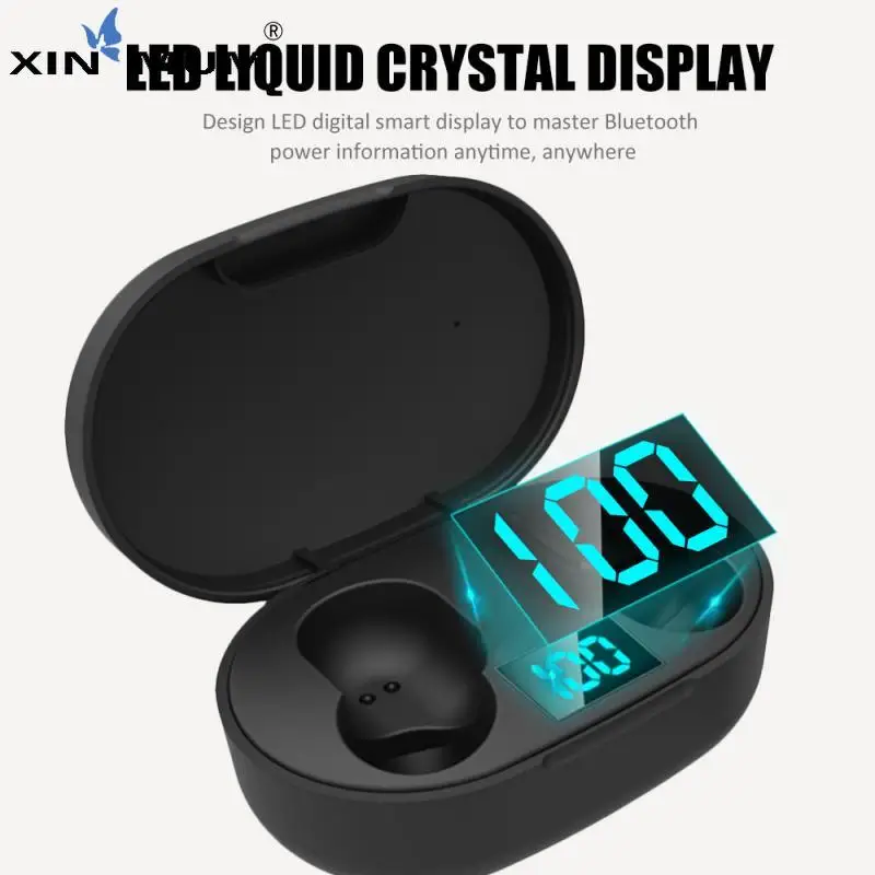 E6S TWS Wireless Earphone For Redmi Airdots Earbuds LED Display Bluetooth 5 0 Headsets With Mic For IPhone Huawei Samsung Pk A6S
