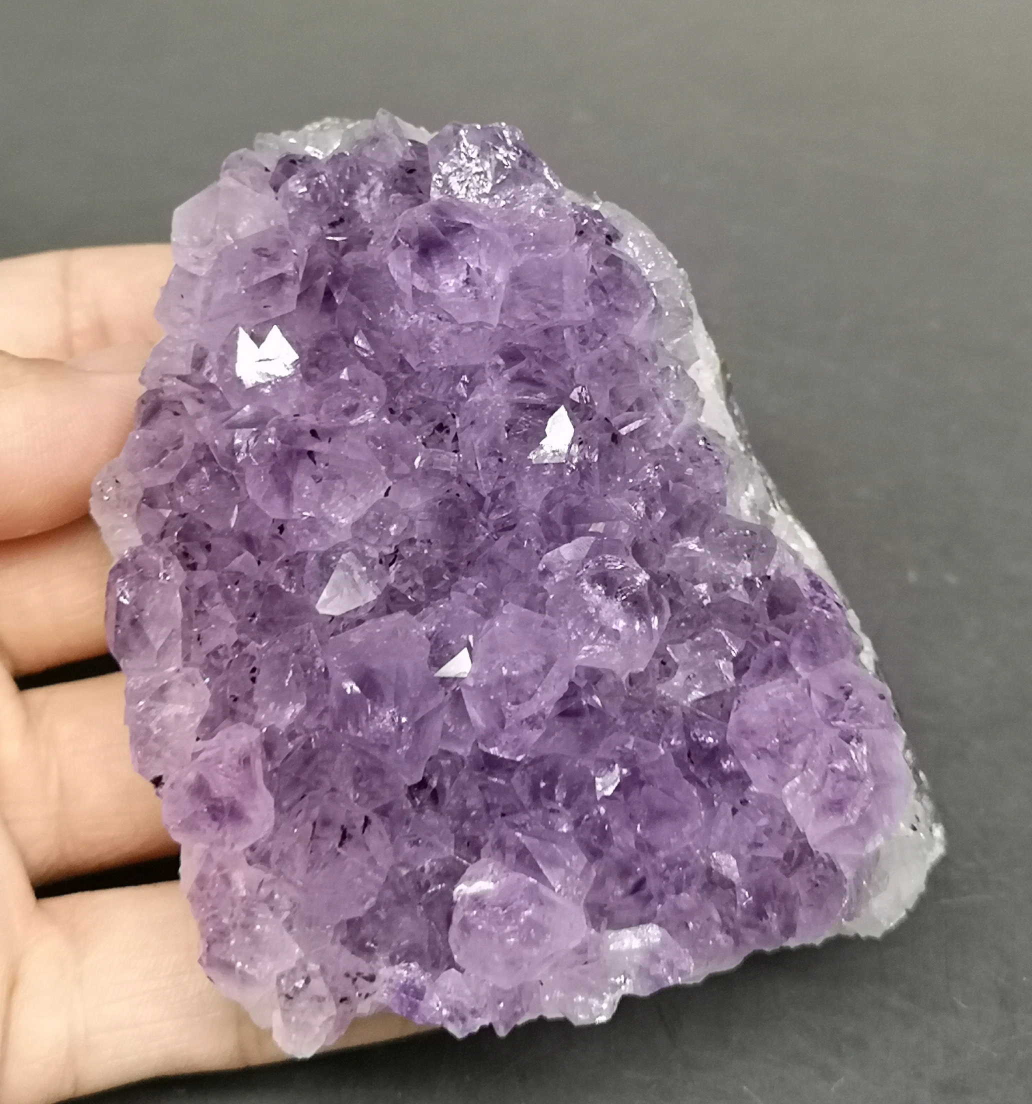 

246g Natural and beautiful amethyst crystal cluster amethyst from uruguary specimen amethyst