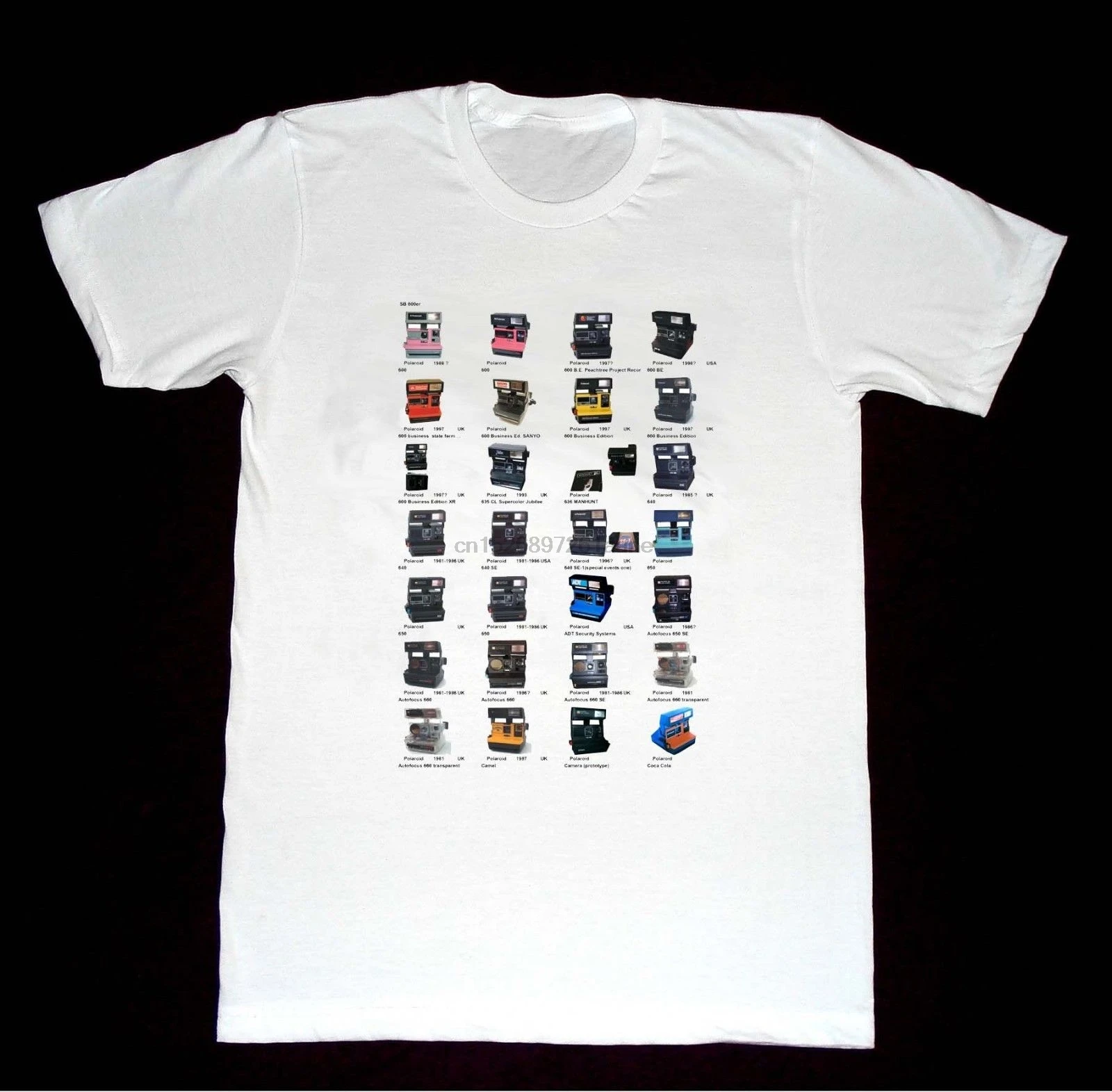 

Vintage Polaroid One Step Collection Tshirt P8 Shirt Nikon Leica Canon Comfortable t shirtCasual Short Sleeve TEE 2019 hot tees