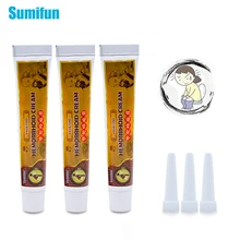 3Pcs Hemorrhoids Ointment with 3Tubes External Anal Fissure Medical Plaster Chinese Cream Pain Relief D2434