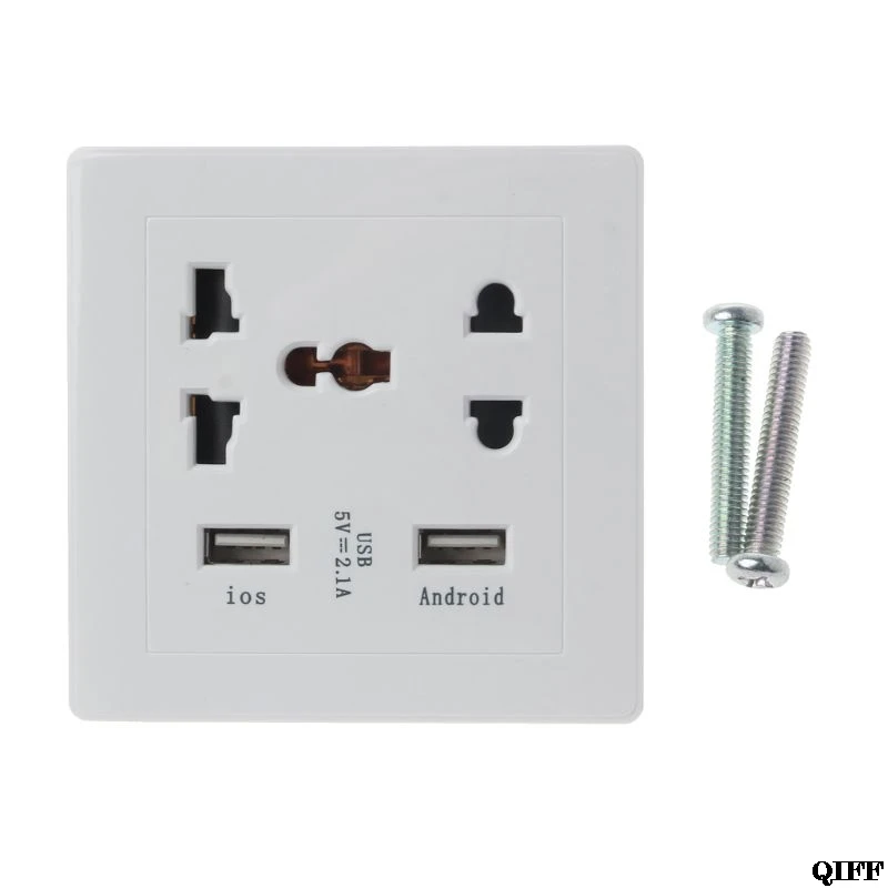 Дропшиппинг USB адаптер для настенной розетки с 2 usb зарядными портами 2 электрической розетки экстендеры A5YD