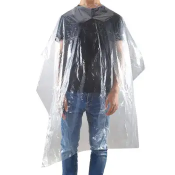 

100PCS Disposable Hairdressing Shawl Perm Dyed Hair Transparent Disposable Scarf Waterproof Membrane Cloth Shampooing Hair