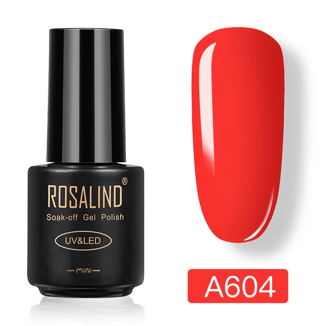 ROSALIND Nail Gel Polish Neon Luminous Hybrid Varnish Manicure Semi Permanent UV Gel Nail Art Base Top Coat Gel Nail Polish New A604