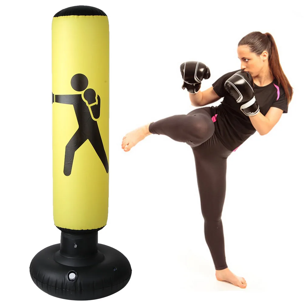 160cm Inflatable Boxing Bag Adult Children Punch Kicking Sandbag PVC Tumbler Gym Kids Training Target | Спорт и развлечения