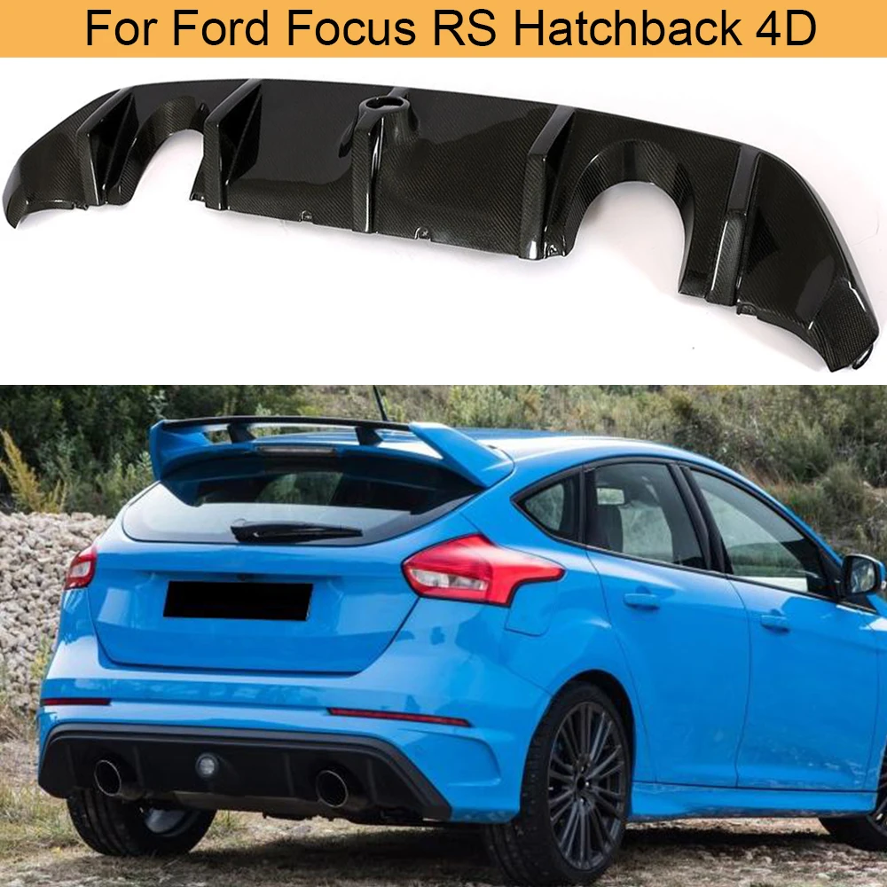 CarbonFiberCarRearBumperDiffuserLipForFordFocusRSHatchback4