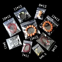 100pcs Resealable PP Super Clear Plastic Zip Lock Bags Antioxidant Jewelry Bracelet Headdress Fruits Eco-Friendly Gifts Pouches 2