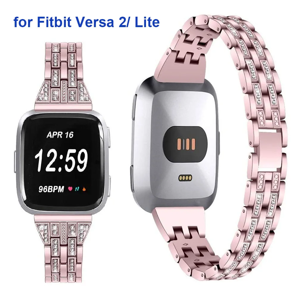 Браслет наручных часов Versa Lite для Fitbit 2 металлический Ювелирный 1/ | Электроника