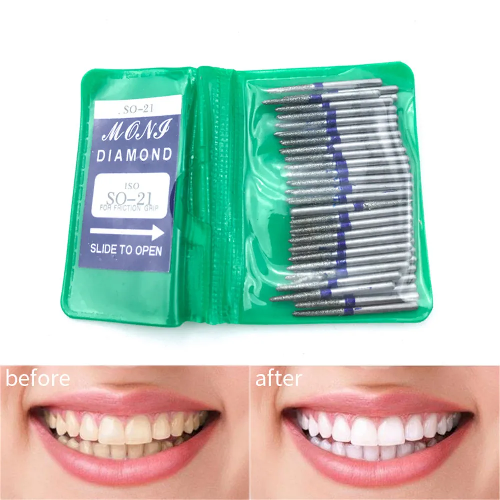 50 шт./пакет Dental Diamond FG высокоскоростные боры для полировки сглаживания зубных