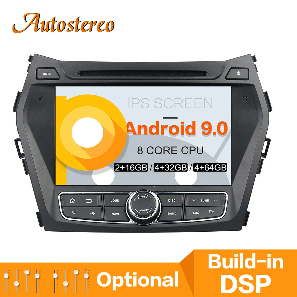 Android 9,0 Автомобильный CD dvd-плеер автостерео блок gps навигация для hyundai IX45 Santa Fe 2012+ Мультимедиа стерео Авто головное устройство