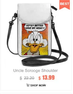 Сумка-тоут Uncle Scrooge с короткими ручками для рисования, модная кожаная сумка-тоут с узором, женские сумки для подростков