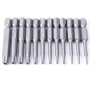 

50mm 1/4 Inch Hex Torx Head Screw Driver Bits T5-T40 12 Sizes High Quality US