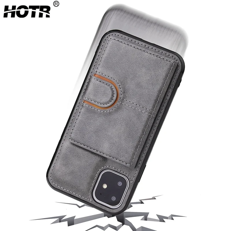 With Card Slot Pu Leather Flip Case For Iphone 11 Pro Max X Xr Xs Max