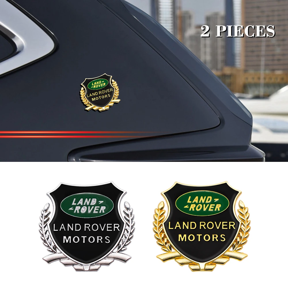 

2PCS 3D Metal Car Side Sticker Window Stickers Land Rover Emblem Badge Decal Fit For Range Rover VELAR SV Sport Evoque DISCOVERY