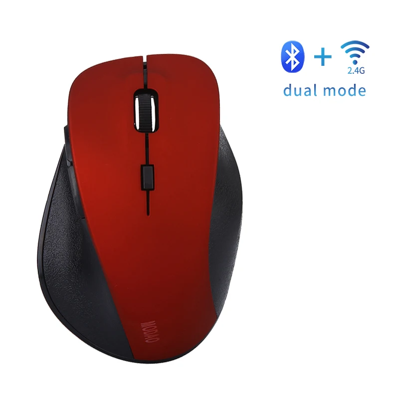 Red SeenDa 2,4G Bluetooth 4,0 офисная мышь многомодовый usb-ресивер беспроводной мыши игровая мышь с 6 кнопками Игровые Мыши для портативных ПК - Цвет: Red