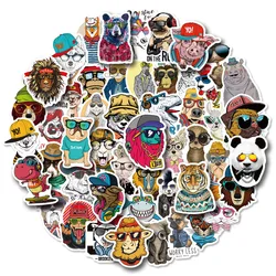 50 pcs Cartoon anime Fun animals Sticker Cellular phone Guitar Laptop Helmet Automobile Water cup Stationery Decorate Sticker